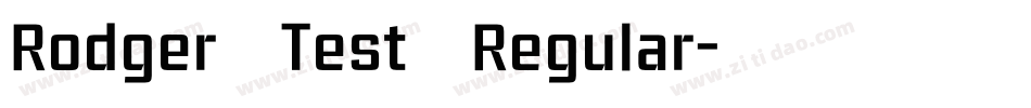 Rodger Test Regular字体转换